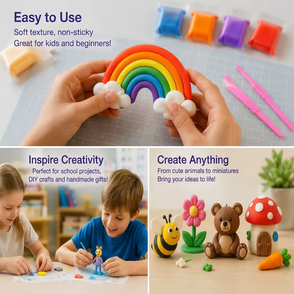 Lightweight Air Dry Clay Playdough