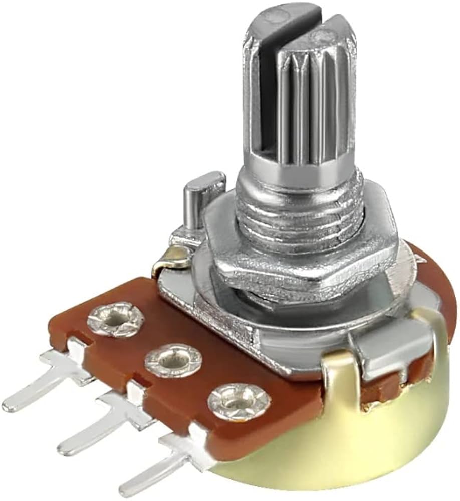 50K Ohm Linear Rotary Potentiometer B50K 3-Pin Variable Resistor