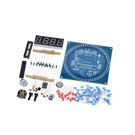 DIY Rotating LED Electronic Clock Kit - DS1302 Digital Clock Soldering Project