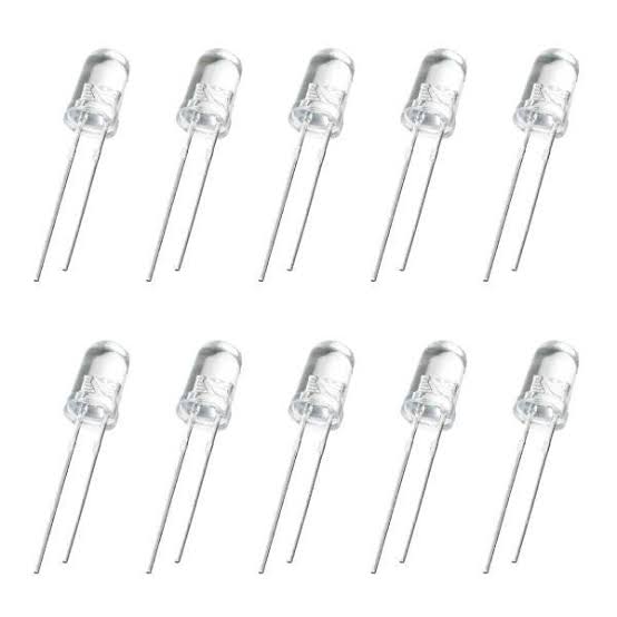 5mm Warm White LED Diodes (10-Piece Pack) | Bright Round Top Emitting Component Kit